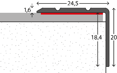Zubehör | Prinz Winkelprofil Nr. 162 24,5x20 mm Edelstahl matt | Prinz
