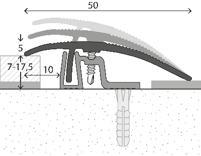 Zubehör | Prinz PS 400 Anpassungsprofil 50x900mm Edelstahl | Prinz