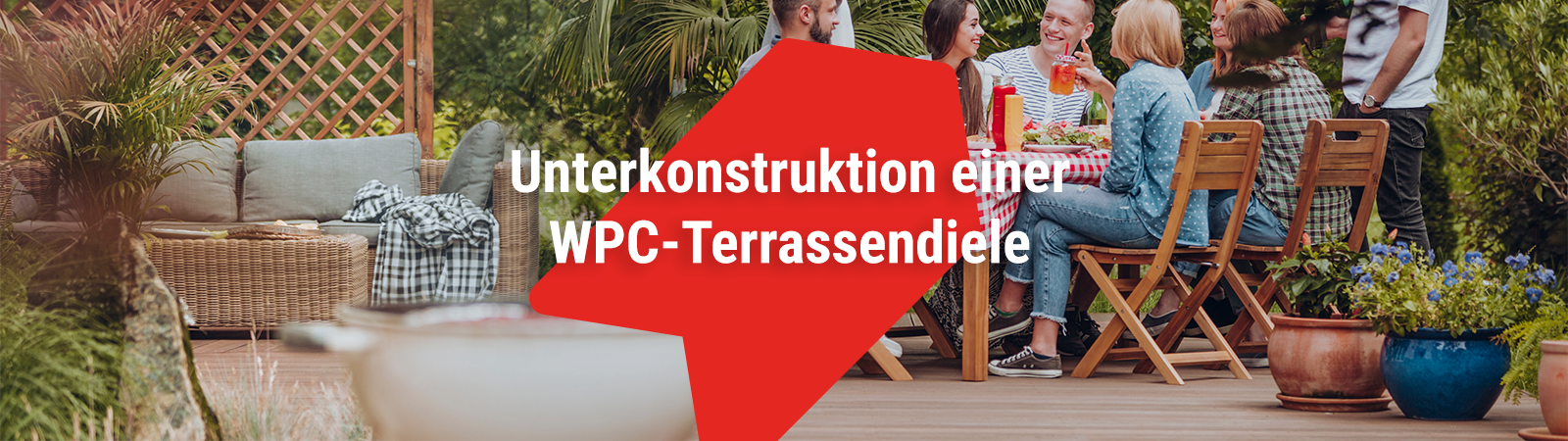 Unterkonstruktion einer WPC-Terrassendiele