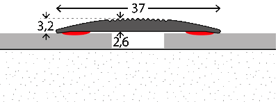Zubehör | Prinz Übergangsschiene/Übergangsprofil selbstklebend  Nr. 139 37x3,2x900mm silber | Prinz