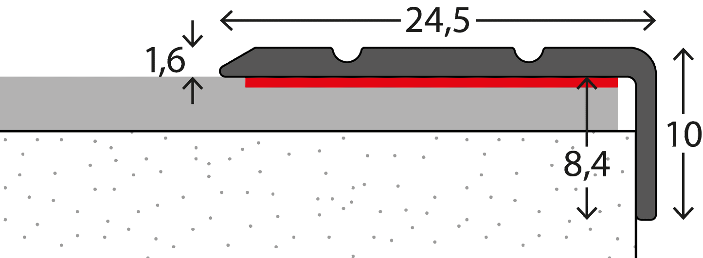 Zubehör | Prinz Winkelprofil  Nr. 160 24,5x10x2700 mm Edelstahl matt | Prinz