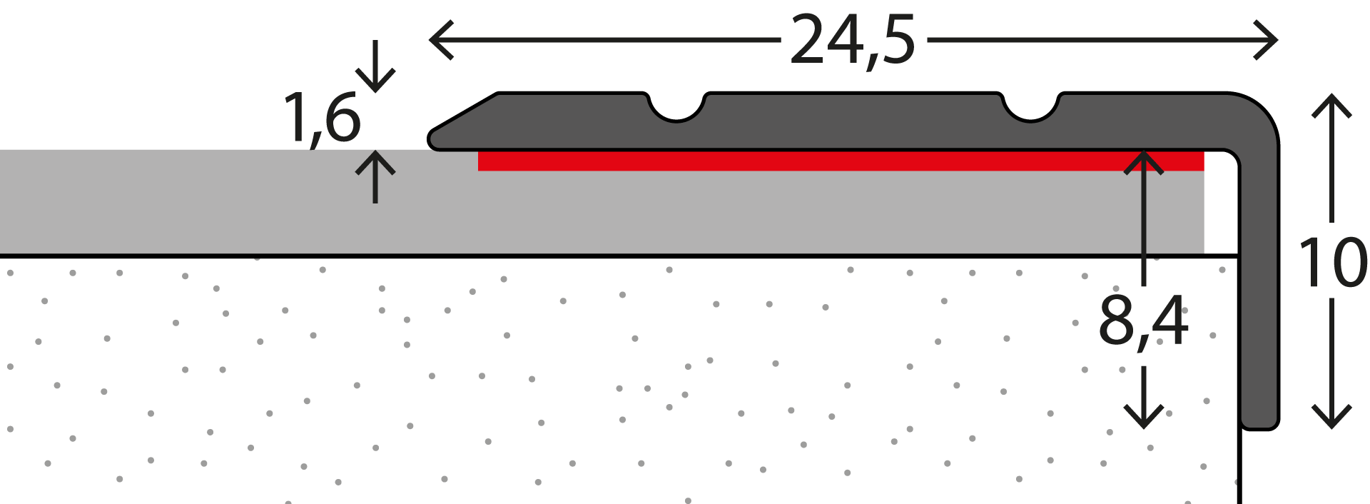 Zubehör | Prinz Winkelprofil  Nr. 160 24,5x10x2700 mm Edelstahl matt | Prinz