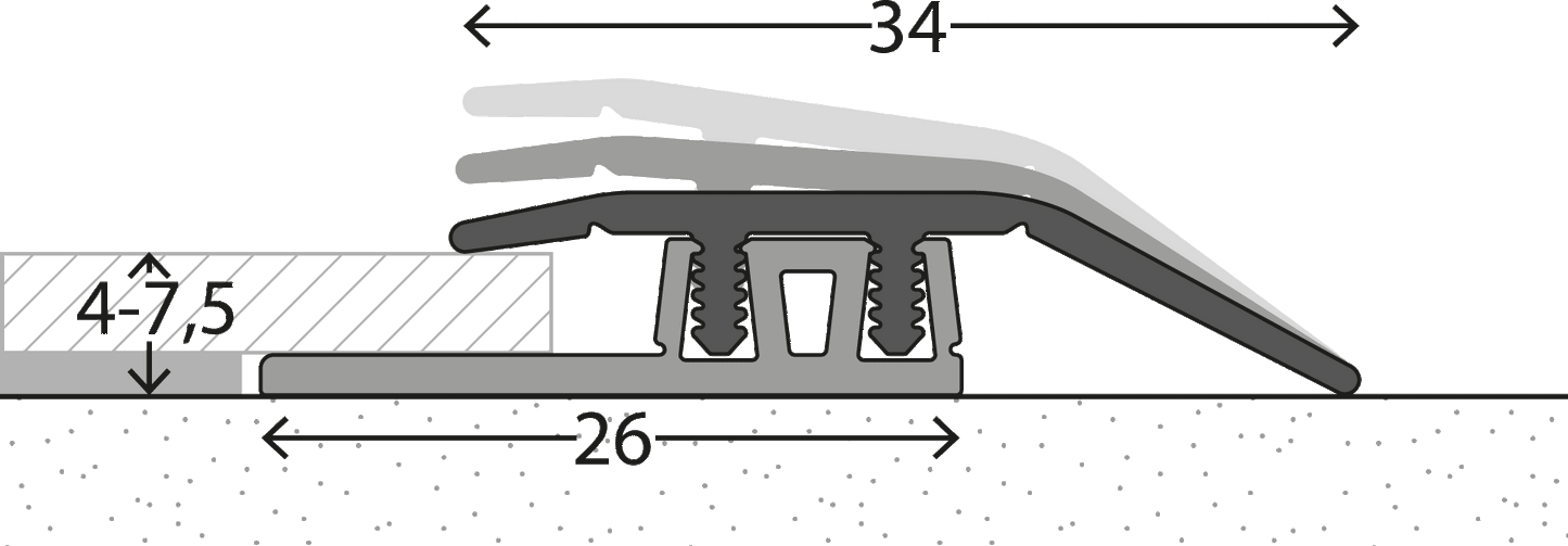 Zubehör | Prinz Profi-Design Anpassungsprofil 34x900mm havanna | Prinz