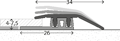 Zubehör | Prinz Profi-Design Anpassungsprofil 34x900mm havanna | Prinz