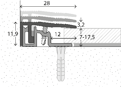 Zubehör | Prinz PS 400 Abschlussprofil 28x900 mm Edelstahl poliert | Prinz