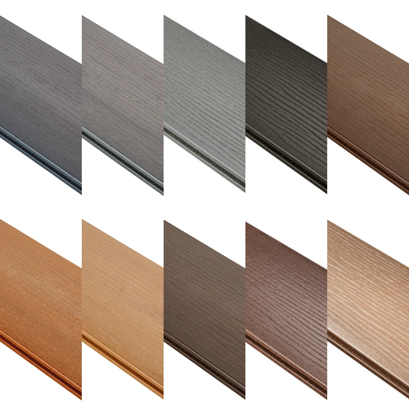 DIE SMARTE Massivdiele - WPC Terrassendiele Farbvarianten Überblick