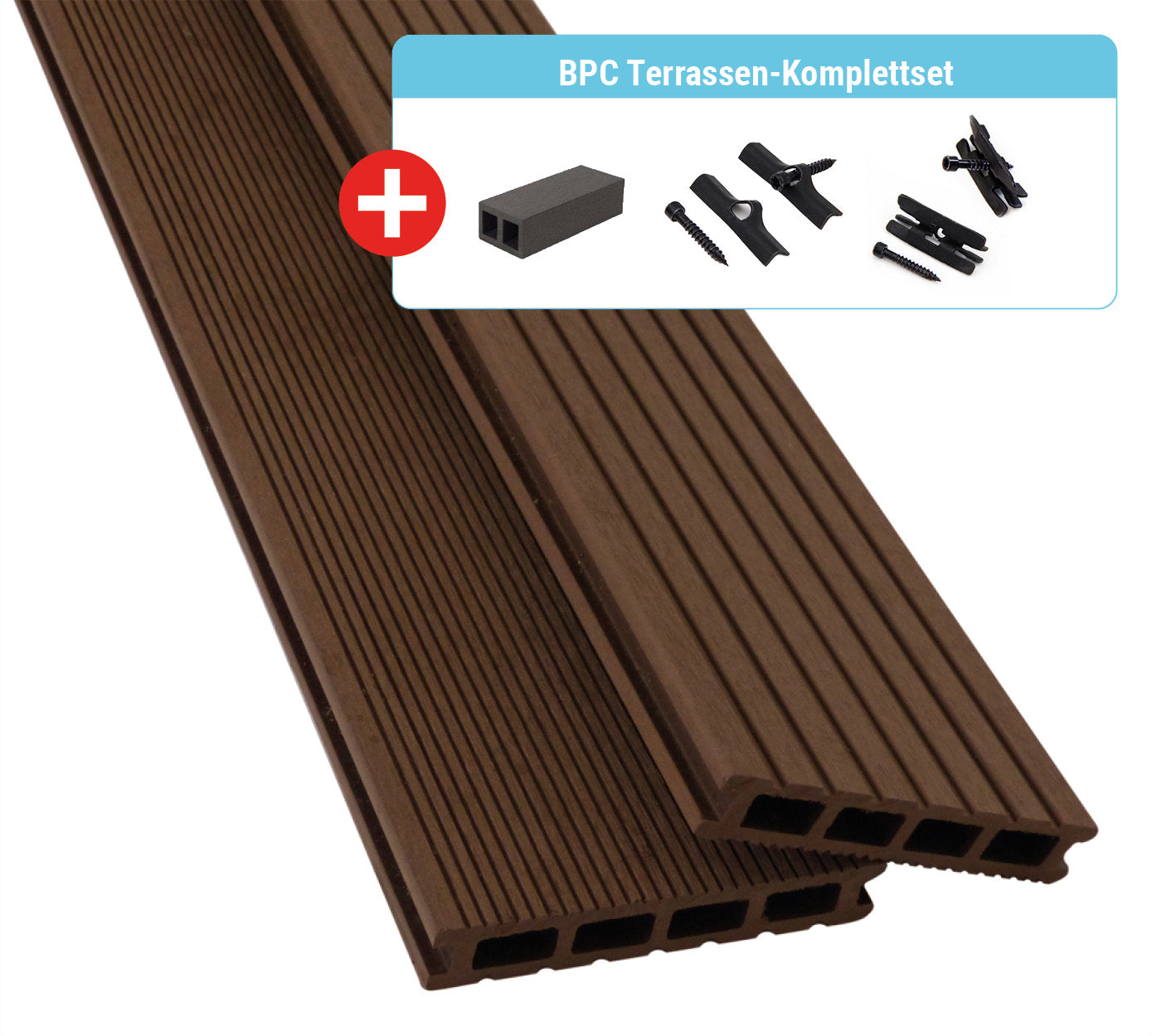 Terrassendielen WPC / BPC | BPC Terrassendiele Hohlkammerprofil Pro Innovation | Der Preisbrecher
