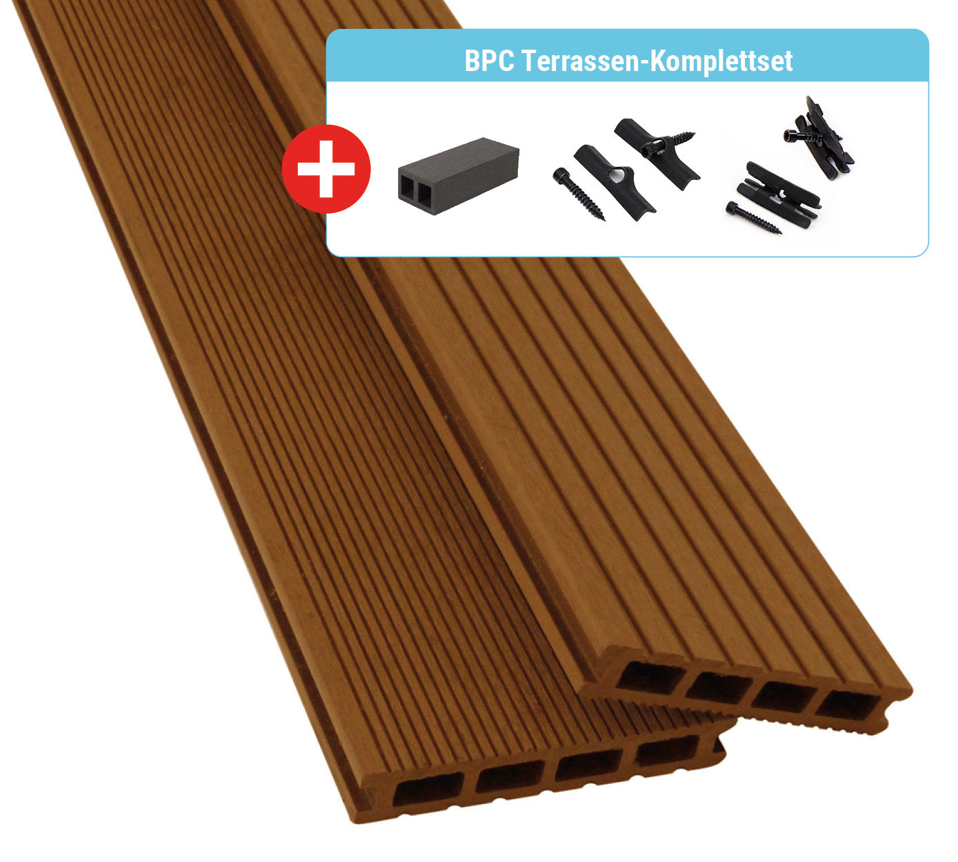 Terrassendielen WPC / BPC | BPC Terrassendiele Hohlkammerprofil Pro Innovation | Der Preisbrecher