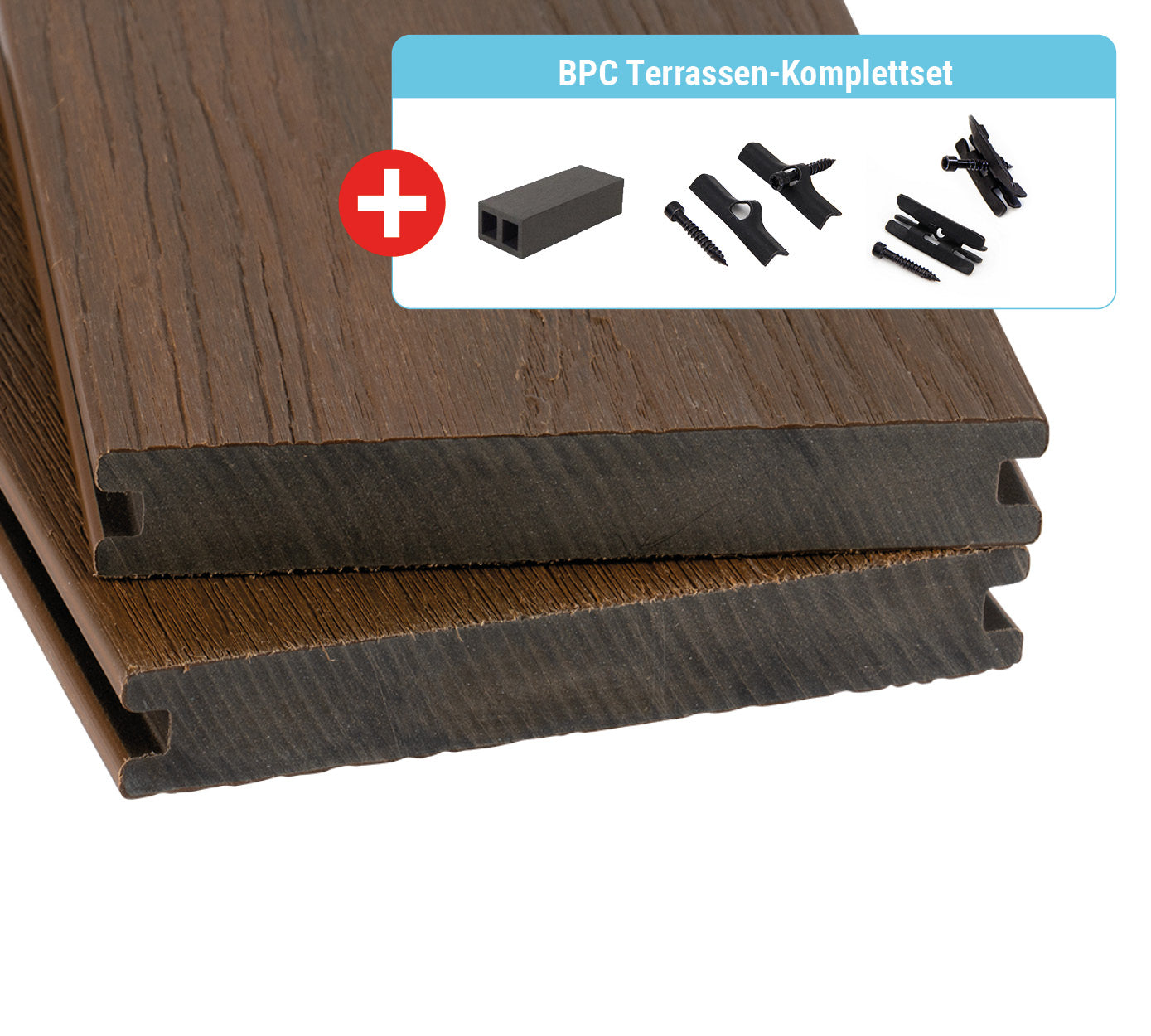Terrassendielen WPC / BPC | BPC Terrassendiele Massivprofil Coextrudiert | Der Preisbrecher