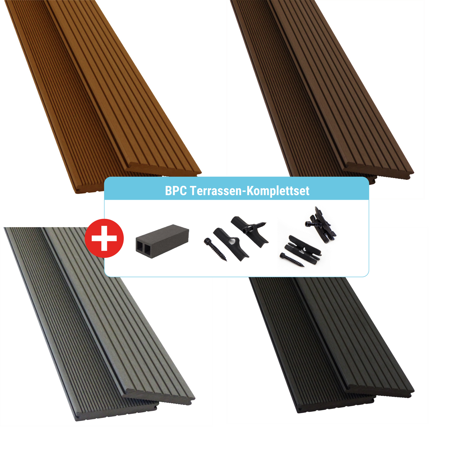BPC Terrassen-Komplettset Pro Solid (Massivprofil)