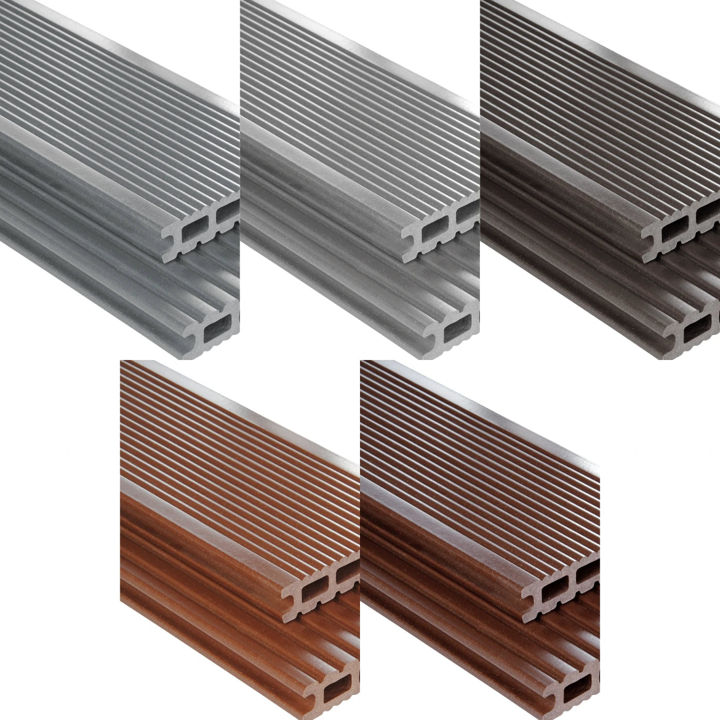 WPC Terrassendiele Hohlkammer Exklusiv Farbvarianten Überblick