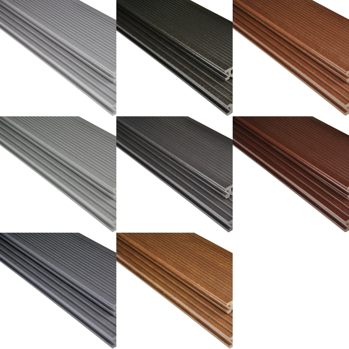 WPC Terrassendiele Hohlkammer Exklusiv Mattiert Farbvarianten Überblick