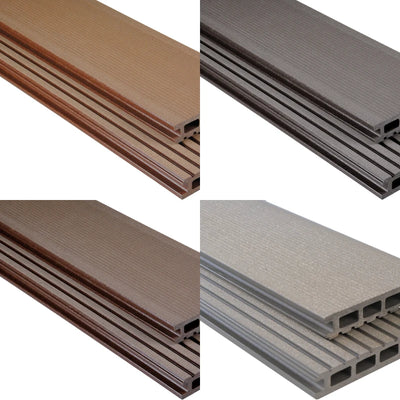 WPC Terrassendiele Hohlkammer Standard Gebürstet Farbvarianten Überblick