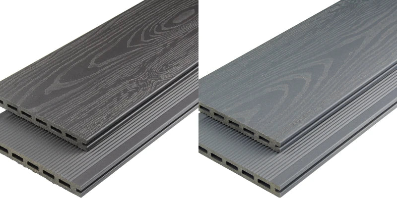 WPC Terrassendiele Hohlkammer XL mit Struktur mattiert Farbvarianten Überblick