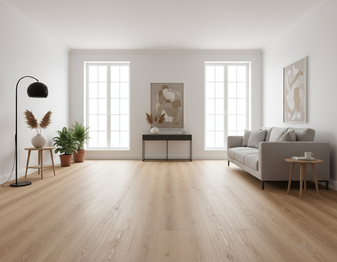 Vinylboden in authentischer Holzoptik im Wohnraum – robust, pflegeleicht und ideal für stark genutzte Bereiche